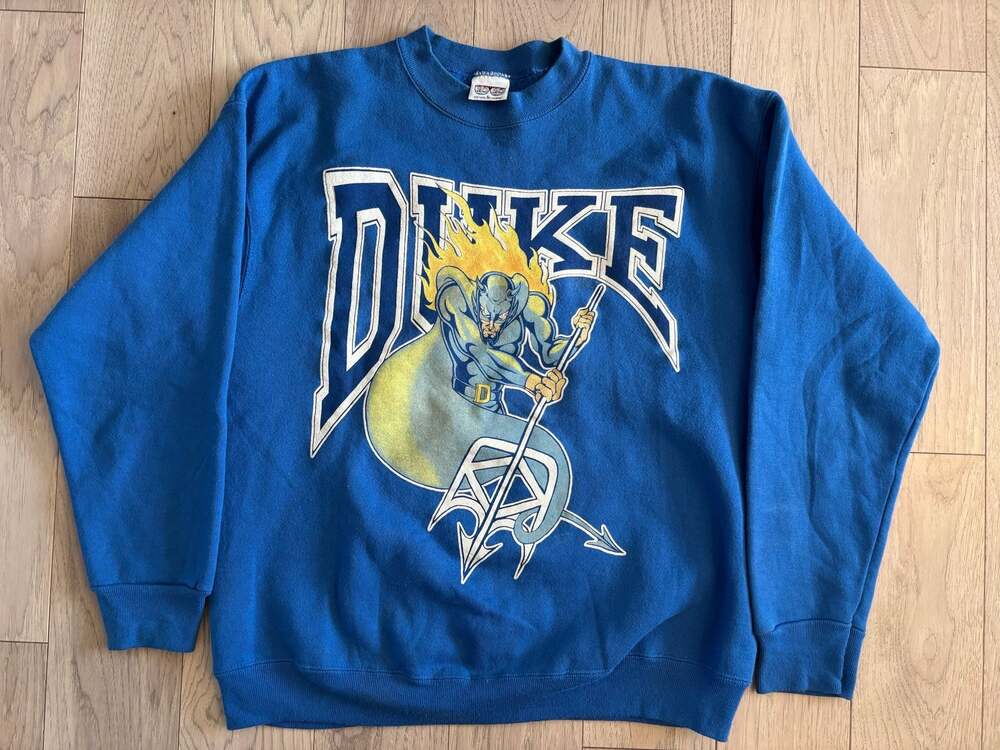 Vintage 90s 20/20 Sport Duke Blue Devils Mascot Sweatshirt Size L